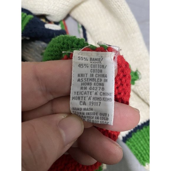 Vintage Marisa Christina Women’s Hand Knitted Sweater women golfer multi small - Picture 8 of 11